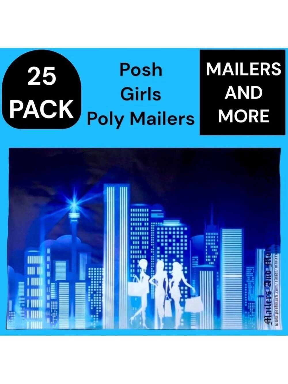 25 10X13 Poly Mailers City Lights Shipping Envelopes PRICE IS FIRM - Picture 3 of 7